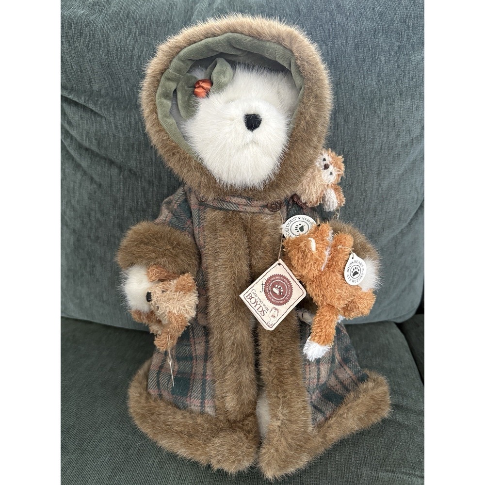 Boyds Bears Fern Woodsbeary Retired LE Numbered with 5 Mini Animals + Bearstone‎